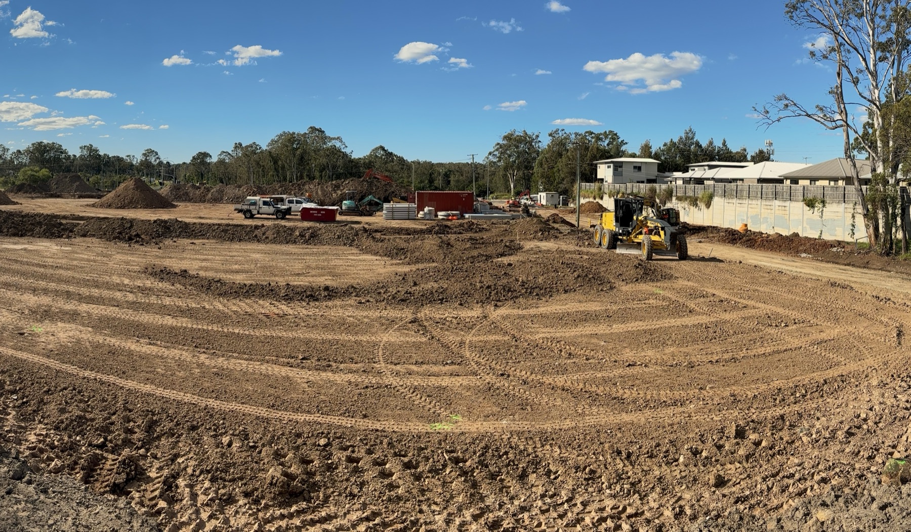 Blackmore civil works on a subdivision site